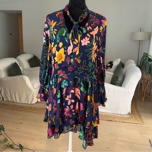 Alice + Olivia Moore Floral Burnout Tunic Dress